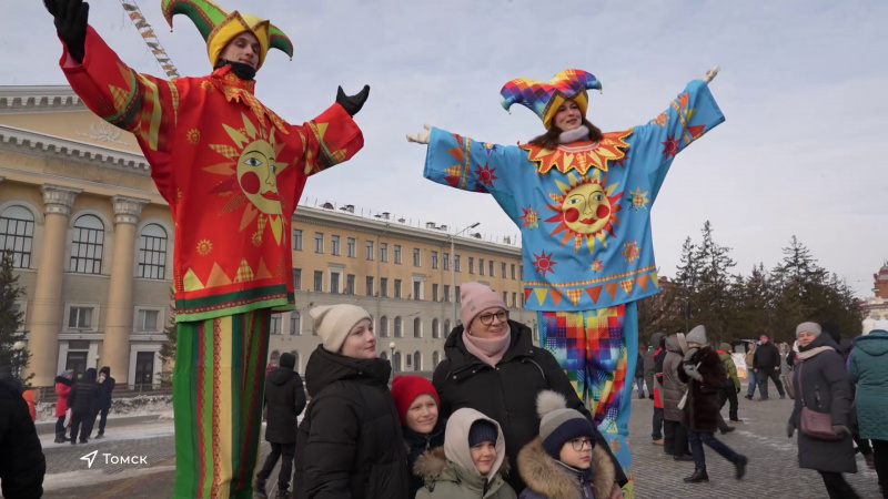 В Томске прошли традиционные масленичные гуляния. Томское время | Телеканал