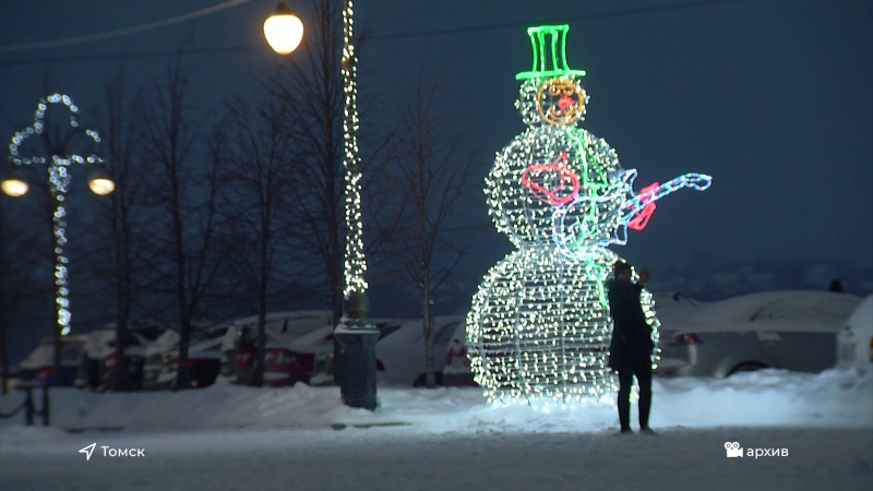Ресурсники начали ремонтировать городскую иллюминацию. Томское время | Телеканал
